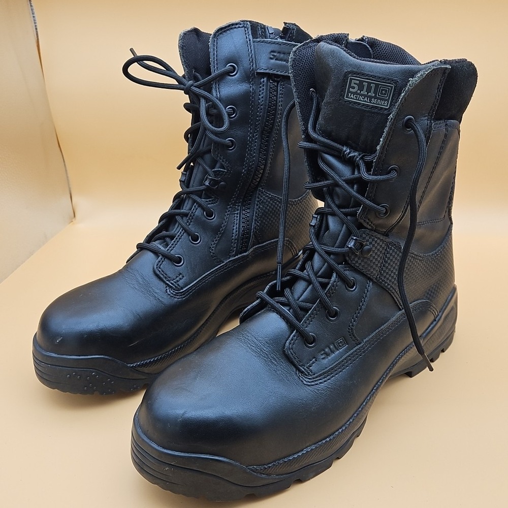 5.11 Tactical Boots ATAC 8" Station Composite Toe Men's Size 13 Black Shoes - Picture 3 of 11